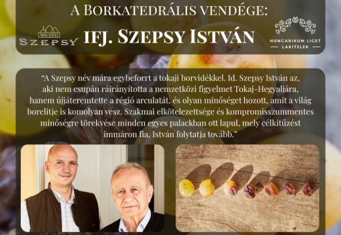 Ifj. Szepsy István borkóstoló