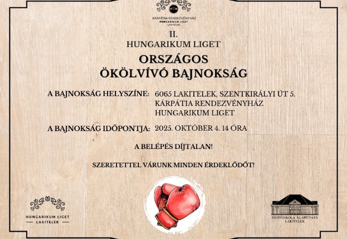 II. Hungarikum Liget Országos Ökölvívó bajnokság