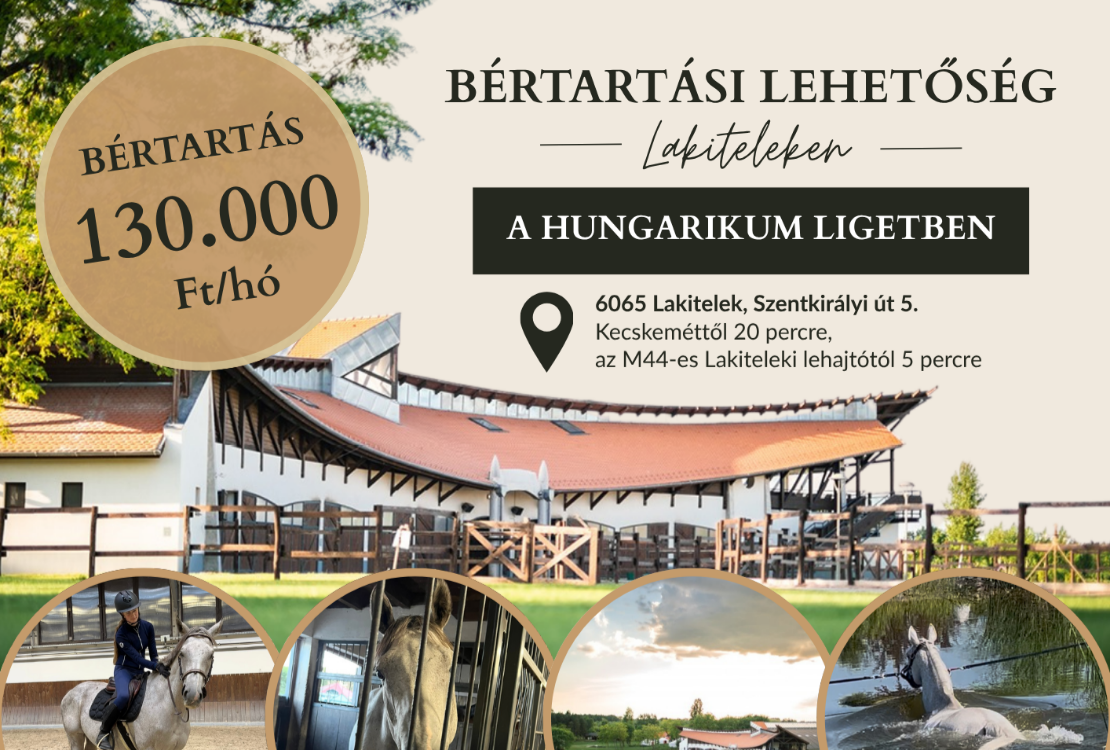 Bértartási lehetőség a Vaspatkó Lovardában