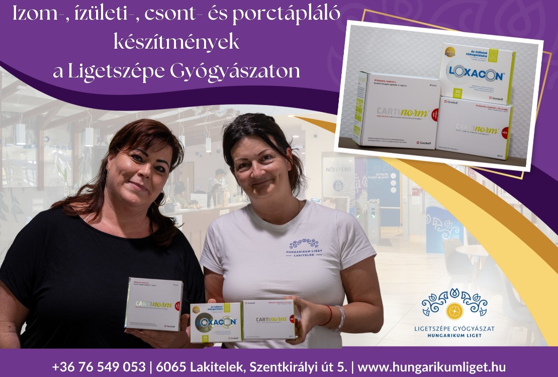 Izom-, ízületi-, csont- és porctápláló készítmények a Ligetszépe Gyógyászaton
