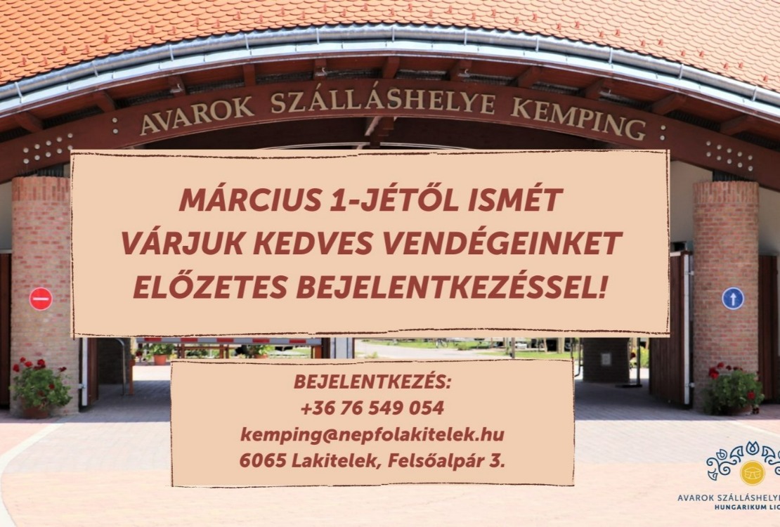 Köszöntse a tavaszt Avarok Szálláshelye Kempingünkben