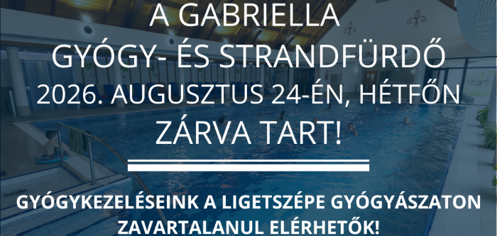 Tájékoztató fürdő zárvatartásról
