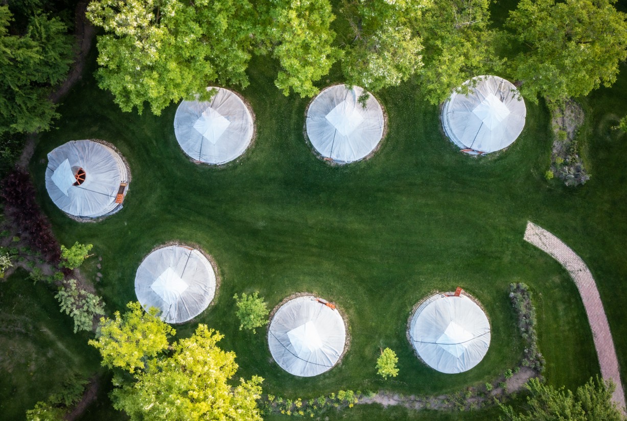 Jurtatábor légifotó